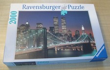 Vtg Ravensburger NYC Twin Towers WTC Brooklyn Bridge 2000-Pc. Jigsaw Puzzle 1995