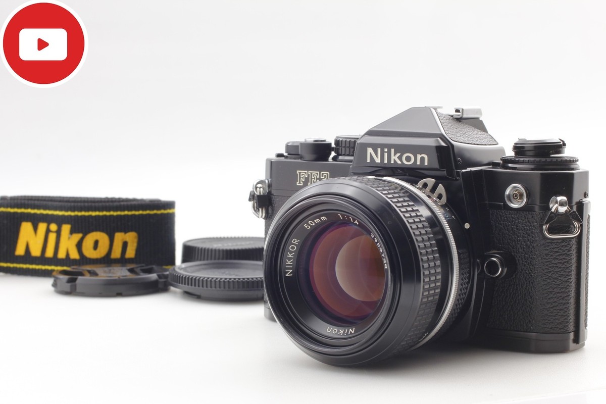 Nikon FE2 ブラック ai Nikkor 50mm f1.4 Honeycomb[Near MINT + Strap] Nikon FE2 Black Film Camera Ai