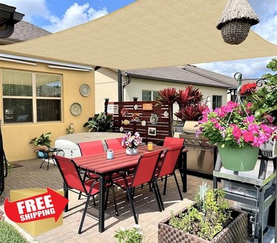 INFRANGE 14'x18' Sand Rectangle Sun Shade Sail Canopy UV Block