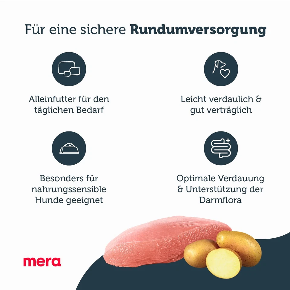 Pure Sensitive Truthahn & Kartoffeln Hundefutter trocken mit viel frischem Fl... - Bild 3 von 4