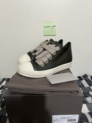 Rick Owens Ramones Jumbo Lace Low Bosco Green Size 40 New