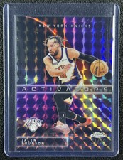 JALEN BRUNSON 2025-26 TOPPS CHROME UPD ACTIVATORS PURPLE GEOMETRIC REFRACTOR /75