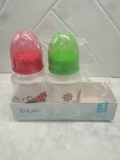 NEW Kidgets 5 oz Animal insect with Silicone Nipple, 2 Pack - Ladybug Butterfly