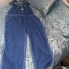 New Liberty Flex Denim Bib Overalls Size 48x28 100 Cotton