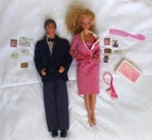 Vintage 1984 Mattel Day to Night Barbie & Ken Dolls With Accessories (Read Desc)
