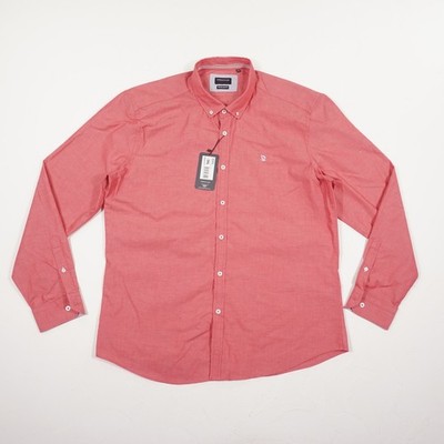 Giorgio di Mare Herren Hemd Gr. 3XL Rot Baumwolle Langarm Regular Fit Freizeit B