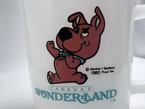 RARE Scrappy Doo GlasBake Mug 1980 Canada’s Wonderland Scooby Doo Franchise - Bild 2 von 9
