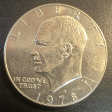 1978 Eisenhower Dollar $1 Coin Circulated D Mint Mark Uncertified Denver Mint