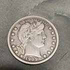1909-S Barber Silver Quarter  San Francisco Mint - Low Mint 1.3m