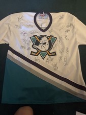 CCM Mighty Ducks of Anaheim 1999-2000 NHL Multi-Signed Jersey Beckett Auth