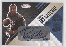 2011 SAGE Platinum Auto 1/50 Rahim Moore #A-34 Auto 0f3