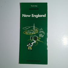 Vintage 1983 Michelin NEW ENGLAND Tourist Map 2nd Ed. Frameable Excellent