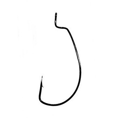 Gamakatsu Worm Offset EWG Hooks black Gr.3/0 - Wide Gap Haken