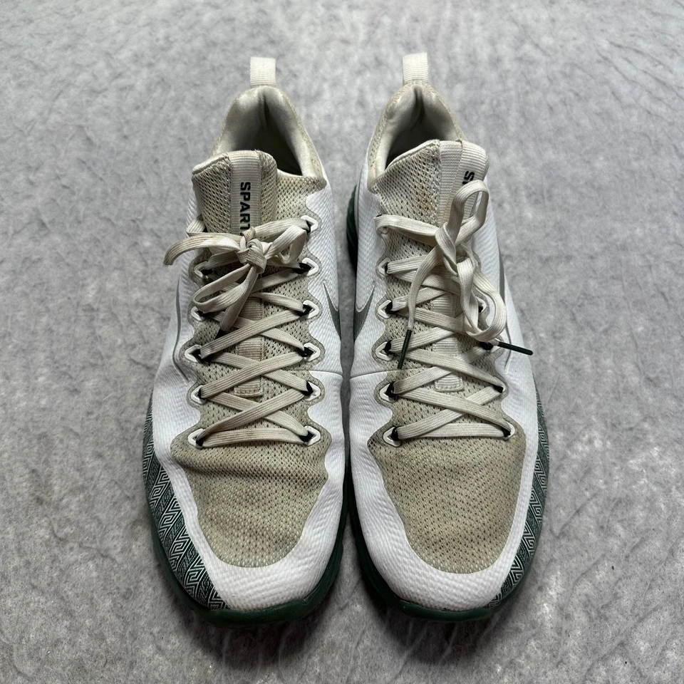 Botines de césped Nike Michigan State Spartans Vapor Speed blancos verdes para hombre talla 12 de EE. UU. Foto 4 de 4