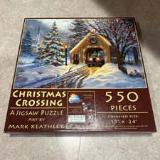 SunsOut Christmas Crossing 550 Pc Puzzle 100 Complete