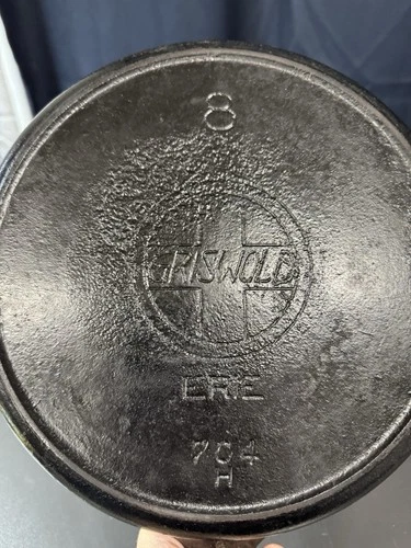 Griswold Erie Cast Iron Skillet #8 704H See Photos For Condition