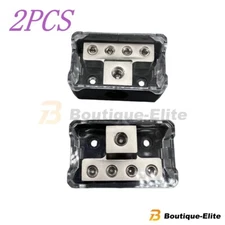 2XSet Power Ground Amp Distribution Block 0/2/4 Gauge Input 4/8/10 Gauge Output