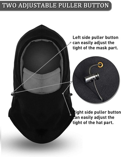 Maschera da sci Balaclava bambino berretto viso intero cappello invernale berretto pile trappola esterno - Foto 5 di 10