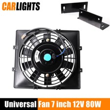 Universal 7in 12v 80w Pull Push Racing Radiator Engine Cooling Fan Black New