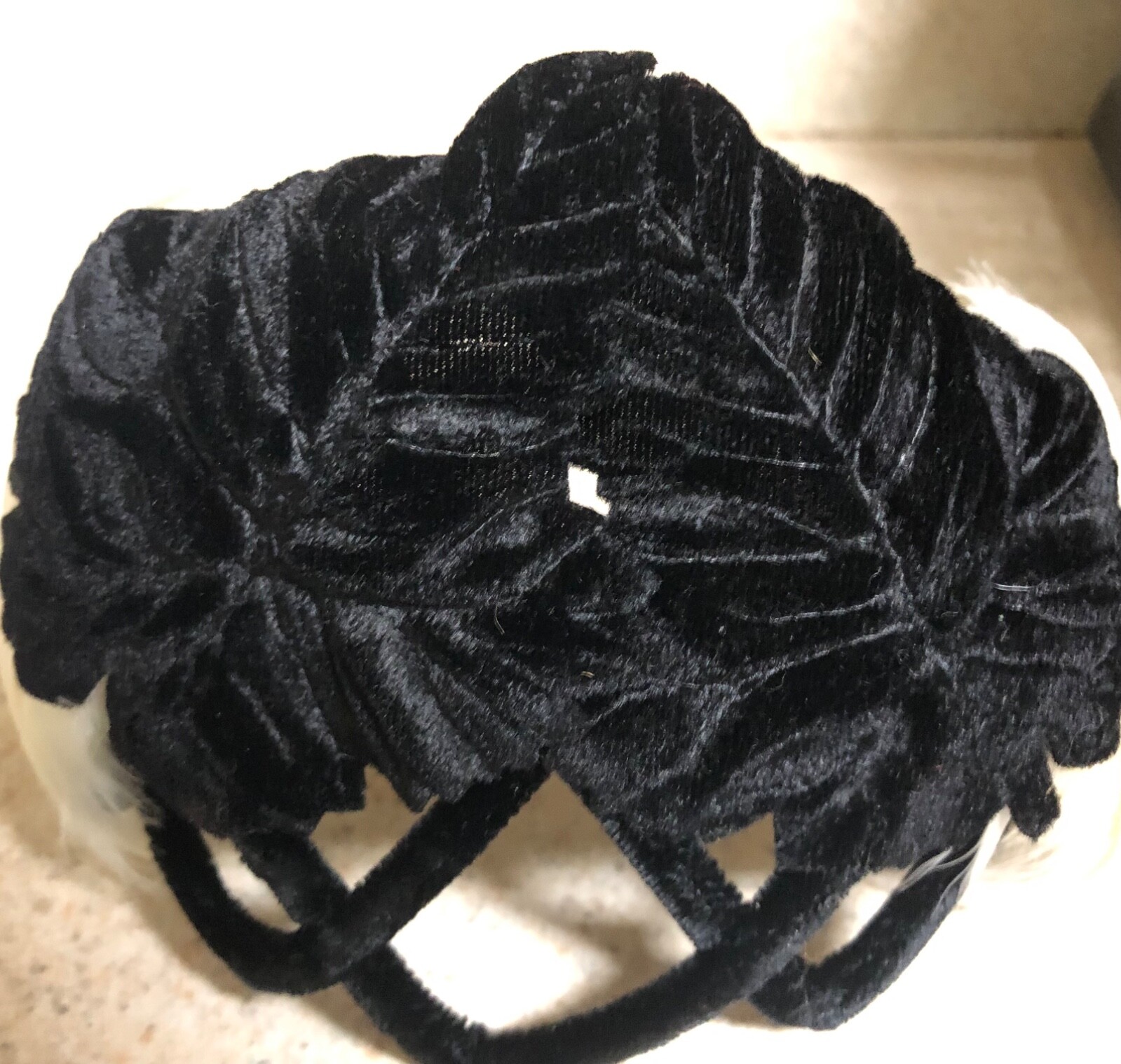 Vintage Feathered Black Tiara Hat. Gem