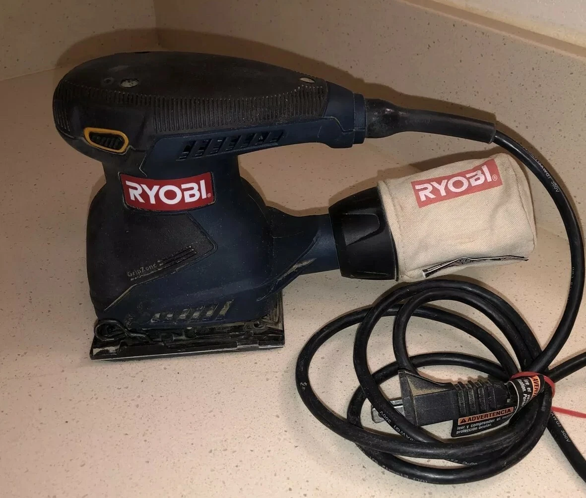 Ryobi Palm Sander S652D 1 4 Sheet Corded w Bag Excellent Condition Tested