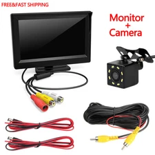 4.3" Backup Camera and Monitor HD Car Rear View Night Vision Parking Reverse Kit
