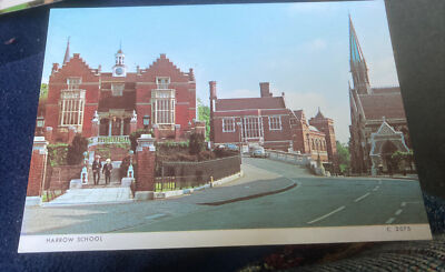 Sammlerstück, unbenutzte Postkarte von Harrow School
