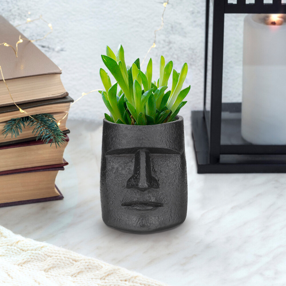 2 Pack Easter Island Flower Pot Decorative Face Planter Minimalist eBay