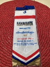 VTG Hav-A-Hank HANDKERCHIEFS Set Of 3 NO IRON Permanent Press COTTON Blend USA