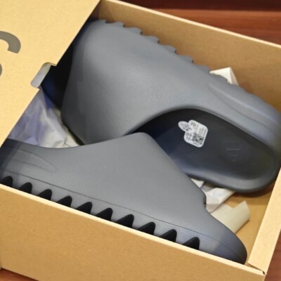 New Adidas Yeezy Slide Granite ID4132 Unisex Slipper Outdoor Sandal Without Box