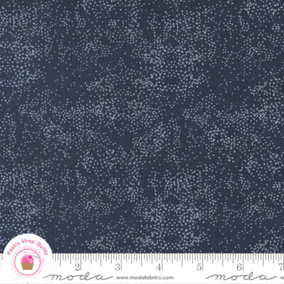 Moda MERRYMAKING 48317 32M  Navy Metallic Dots GINGIBER Quilt Fabric CHRISTMAS