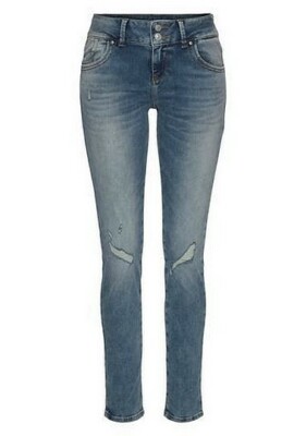 LTB Jeans Molly M Super Slim Mid Rise Destroyed Blau Skinny Denim Stretch Hose