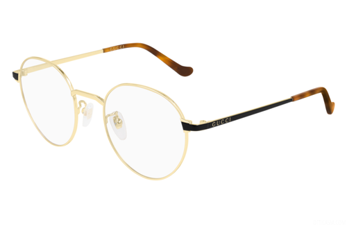 Montatura Occhiali da Vista Uomo Donna Gucci 0581O 005 Oro Rotondo Tondo  Metallo | eBay