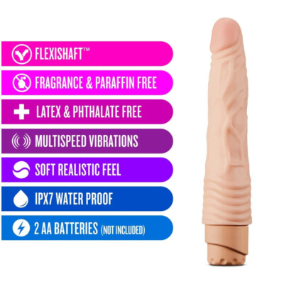 dr. skin sex toys Dr Skin Dr Throb Dildo 9.5in Vibrating With Wired Remote - Chocolate
