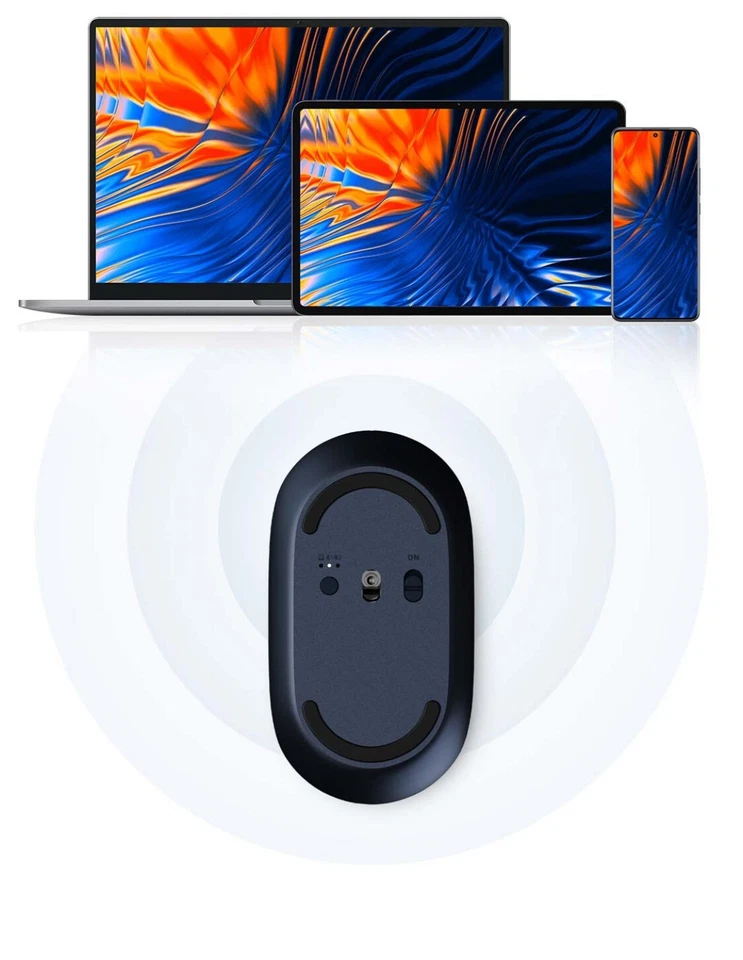 Xiaomi Portable Mouse 3 USB Dual Mode Mini Silent Mouse Bluetooth 2.4G 2400DPI - Image 2 of 4