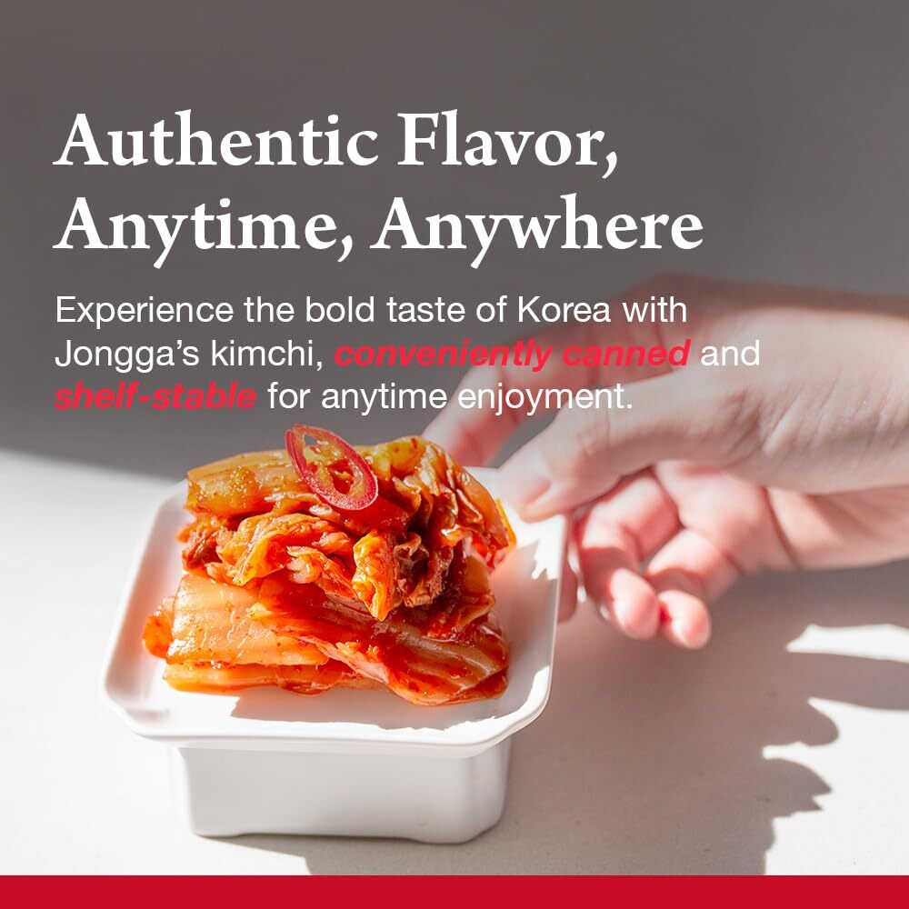 JONGGA Original Can Kimchi Pack of 4 Shelf Stable Canned Kimchi