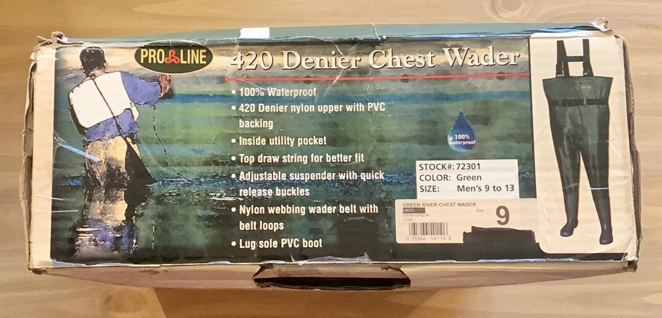 Waders ~ Pro Line ~ 420 Denier Chest Waders ~ Size 9 ~ Green ~ !L🔴🔴K! - Image 2 of 4