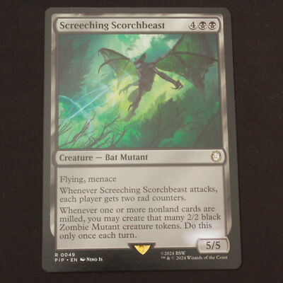 Screeching Scorchbeast 49 MTG Fallout (PIP) Rare NM