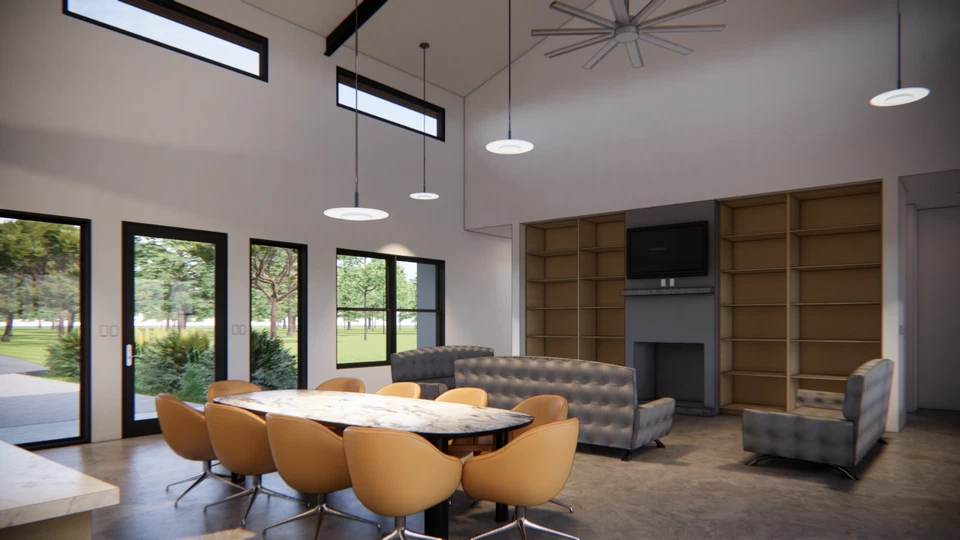 The Pedernales Barndominium - 4 dormitorios / 3 baños 2.973 planos de diseño SF Foto 3 de 4