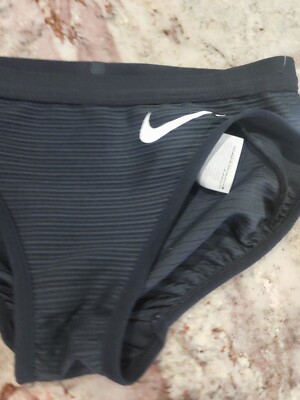 NIKE Pro Elite Racing Briefs XS Womens Black White Track & Field