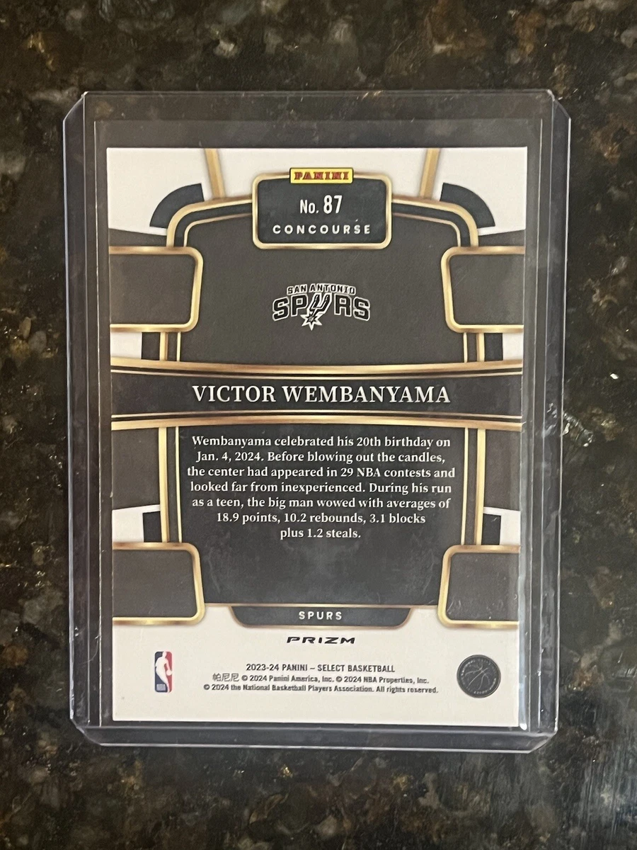 Victor Wembanyama SILVER PRIZM 2023-24 Panini Select Concourse 