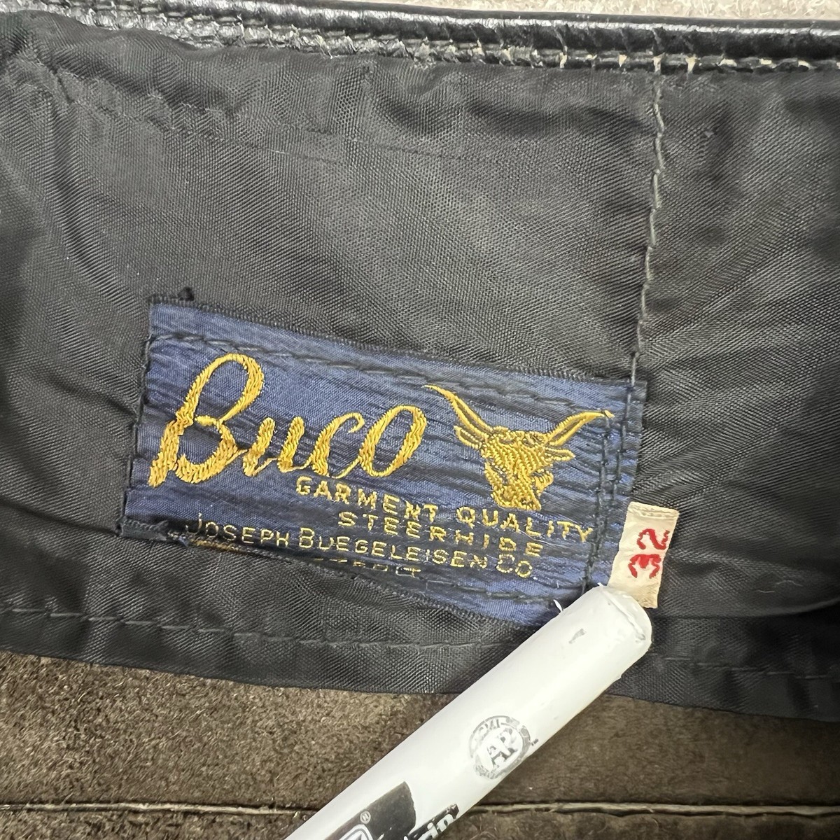 Vintage 50s Buco Steerhide Leather Motorcycle Pants Mens 32 Biker 