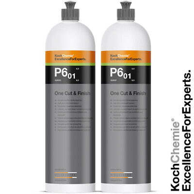 2x Koch Chemie One Cut & Finish P6.01 All in One Politur mit Versiegelung 1L