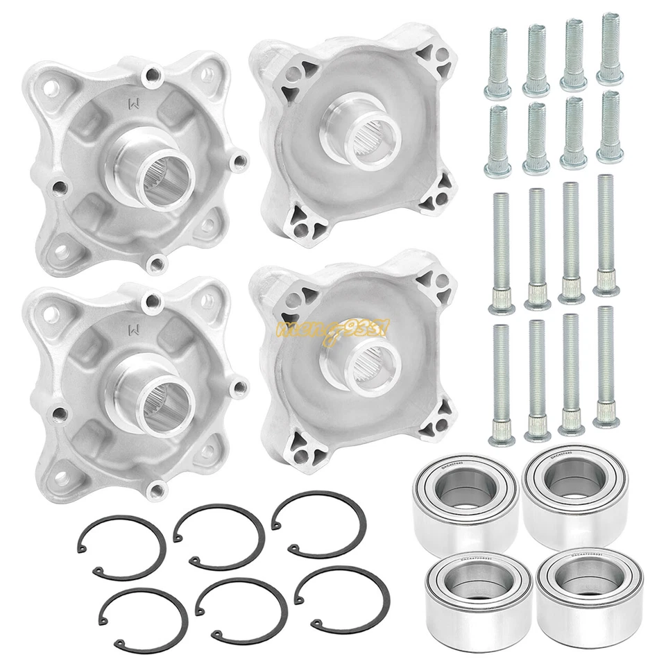 Front & Rear Wheel Hubs &Bearings Studs for Polaris RZR-800 RZR-800-S 2008-2014 - Image 2 of 4