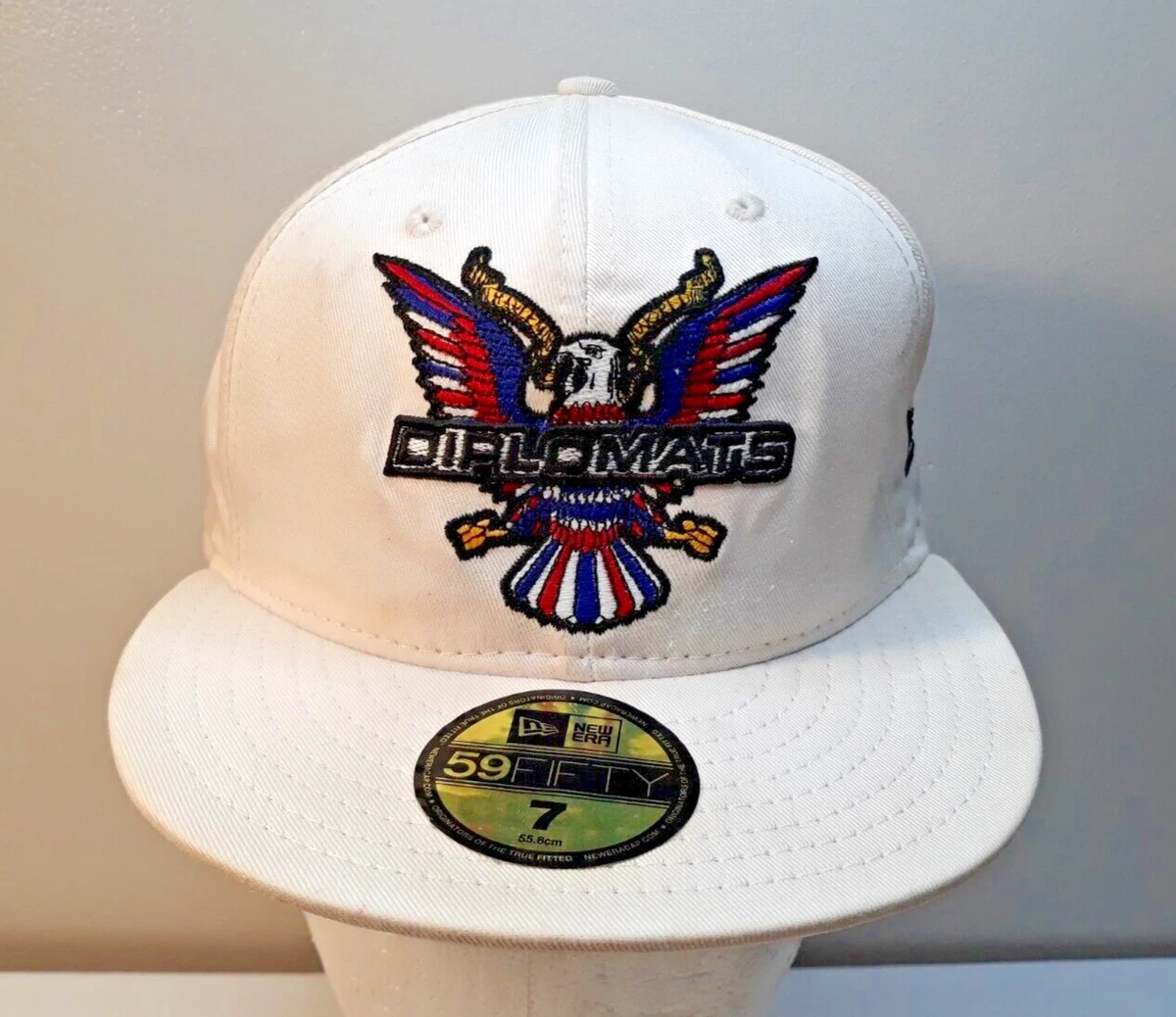 Milieuactivist gesponsord vier keer Diplomats New Era 59 Fitted Hat White Size 7 - 55.8cm | eBay