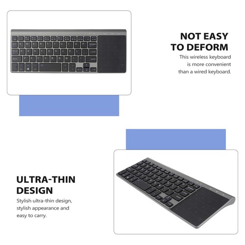 Game Playing Keyboard Ultrathin Drahtloses Tastatur -Touchpad Arbeit Stille - Bild 12 von 12