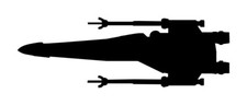 Star Wars X-Wing Silhouette Decal 1 2"x6" Choose Color