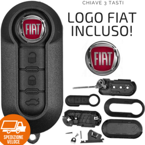 Guscio Chiave In Carbonio Con Pad 3 Tasti Portachiavi Per Fiat Lancia - Cover Carbon Look Tastierino Pulsanti Con Porta Chiavi Compatibile Con 500 Punto Bravo Panda 500L Y Ypsilon Musa - Foto 9