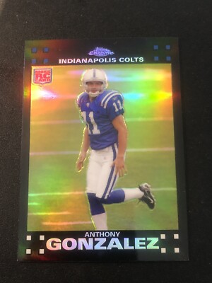 2007 Topps Chrome Refractor Anthony Gonzalez #TC206 Rookie RC