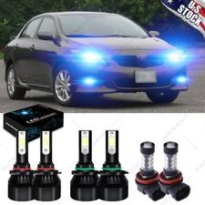 For Toyota Corolla 2009-2016 6x 8000K LED Headlight High Low Fog Light Bulbs Kit